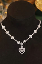 Load image into Gallery viewer, LUOWEND 18K White Gold Real Natural Diamond Necklace for Women
