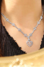 Load image into Gallery viewer, LUOWEND 18K White Gold Real Natural Diamond Necklace for Women