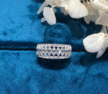Load image into Gallery viewer, LUOWEND 18K White Gold Real Natural Diamond Ring for Women