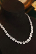 Load image into Gallery viewer, LUOWEND 18K White Gold Real Natural Diamond Necklace for Women