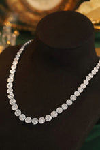 Load image into Gallery viewer, LUOWEND 18K White Gold Real Natural Diamond Necklace for Women
