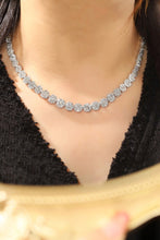 Load image into Gallery viewer, LUOWEND 18K White Gold Real Natural Diamond Necklace for Women