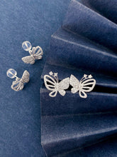 Load image into Gallery viewer, LUOWEND 18K White Gold Natural Diamond Earrings for Women
