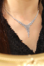 Load image into Gallery viewer, LUOWEND 18K White Gold Real Natural Diamond Necklace for Women