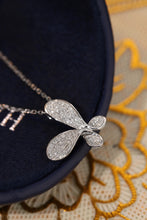 Load image into Gallery viewer, LUOWEND 18K White Gold Real Natural Diamond Pendant Necklace for Women