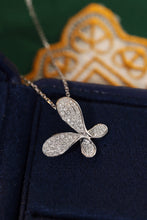 Load image into Gallery viewer, LUOWEND 18K White Gold Real Natural Diamond Pendant Necklace for Women