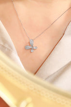 Load image into Gallery viewer, LUOWEND 18K White Gold Real Natural Diamond Pendant Necklace for Women