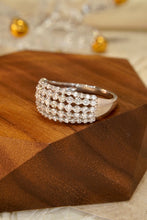 Load image into Gallery viewer, LUOWEND 18K White Gold Real Natural Diamond Ring for Women