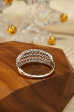 Load image into Gallery viewer, LUOWEND 18K White Gold Real Natural Diamond Ring for Women