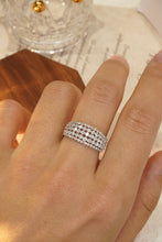 Load image into Gallery viewer, LUOWEND 18K White Gold Real Natural Diamond Ring for Women