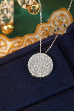 Load image into Gallery viewer, LUOWEND 18K White Gold Real Natural Diamond Pendant Necklace for Women