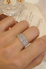 Load image into Gallery viewer, LUOWEND 18K White Gold Real Natural Diamond Ring for Women