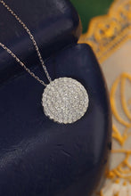Load image into Gallery viewer, LUOWEND 18K White Gold Real Natural Diamond Pendant Necklace for Women