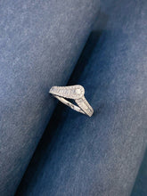 Load image into Gallery viewer, LUOWEND 18K White Gold Natural Diamond Ring for Women