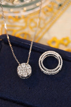 Load image into Gallery viewer, LUOWEND 18K White Gold Real Natural Diamond Pendant Necklace for Women