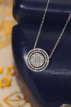 Load image into Gallery viewer, LUOWEND 18K White Gold Real Natural Diamond Pendant Necklace for Women