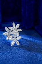 Load image into Gallery viewer, LUOWEND 18K White Gold Real Natural Diamond Ring for Women