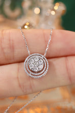 Load image into Gallery viewer, LUOWEND 18K White Gold Real Natural Diamond Pendant Necklace for Women