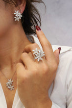 Load image into Gallery viewer, LUOWEND 18K White Gold Real Natural Diamond Ring for Women
