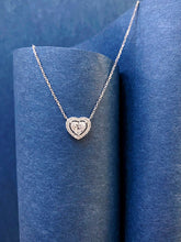 Load image into Gallery viewer, LUOWEND 18K White Gold Natural Diamond Pendant Necklace for Women