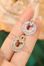 Load image into Gallery viewer, LUOWEND 18K White or Yellow Gold Real Natural Diamond Pendant Necklace for Women