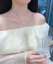 Load image into Gallery viewer, LUOWEND 18K White Gold Natiural Diamond Pendant Necklace for Women