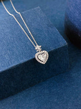 Load image into Gallery viewer, LUOWEND 18K White Gold Natiural Diamond Pendant Necklace for Women