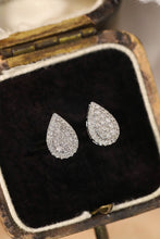 Load image into Gallery viewer, LUOWEND 18K White Gold Real Natural Diamond Stud Earrings for Women