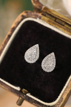 Load image into Gallery viewer, LUOWEND 18K White Gold Real Natural Diamond Stud Earrings for Women