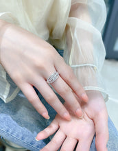 Load image into Gallery viewer, LUOWEND 18K White Gold Natural Diamond Ring for Women