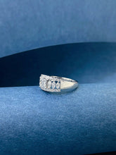 Load image into Gallery viewer, LUOWEND 18K White Gold Natural Diamond Ring for Women