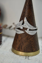 Load image into Gallery viewer, LUOWEND 18K White Gold Real Natural Diamond Ring for Women