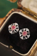 Load image into Gallery viewer, LUOWEND 18K White Gold Real Natural Pink Diamond Earrings for Women