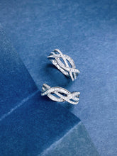 Load image into Gallery viewer, LUOWEND 18K White Gold Natural Diamond Ring for Women