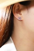 Load image into Gallery viewer, LUOWEND 18K White Gold Real Natural Pink Diamond Earrings for Women