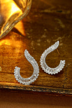 Load image into Gallery viewer, LUOWEND 18K White Gold Real Natural Diamond Stud Earrings for Women