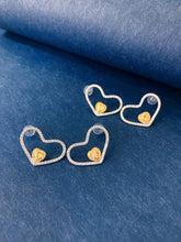 Load image into Gallery viewer, LUOWEND 18K White Gold Natural Yellow Diamond Earrings for Women
