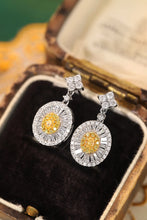 Load image into Gallery viewer, LUOWEND 18K White Gold Real Natural Yellow Diamond Earring for Women