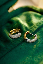 Load image into Gallery viewer, LUOWEND 18K Yellow Gold Real Natural Diamond Earrings for Women