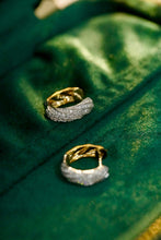 Load image into Gallery viewer, LUOWEND 18K Yellow Gold Real Natural Diamond Earrings for Women