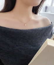 Load image into Gallery viewer, LUOWEND 18K Rose Gold Natural Diamond Necklace for Women