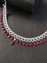 Load image into Gallery viewer, LUOWEND 18K White Gold Natural Ruby Necklace for Women
