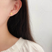 Load image into Gallery viewer, LUOWEND 18K White Gold Natural Yellow diamond Earrings for Women