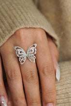Load image into Gallery viewer, LUOWEND 18K White Gold Real Natural Diamond Ring for Women