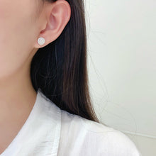 Load image into Gallery viewer, LUOWEND 18K White Gold Natural Diamond Earrings for Women