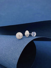 Load image into Gallery viewer, LUOWEND 18K White Gold Natural Diamond Earrings for Women