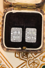 Load image into Gallery viewer, LUOWEND 18K White Gold Real Natural Diamond Stud Earrings for Women