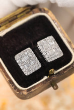 Load image into Gallery viewer, LUOWEND 18K White Gold Real Natural Diamond Stud Earrings for Women