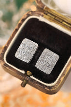 Load image into Gallery viewer, LUOWEND 18K White Gold Real Natural Diamond Stud Earrings for Women