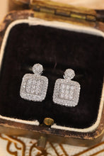 Load image into Gallery viewer, LUOWEND 18K White Gold Real Natural Diamond Stud Earrings for Women